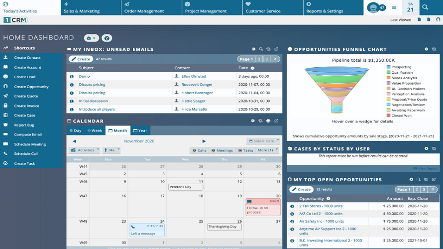 1CRM Screenshot 1