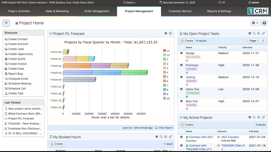 1CRM Screenshot 2