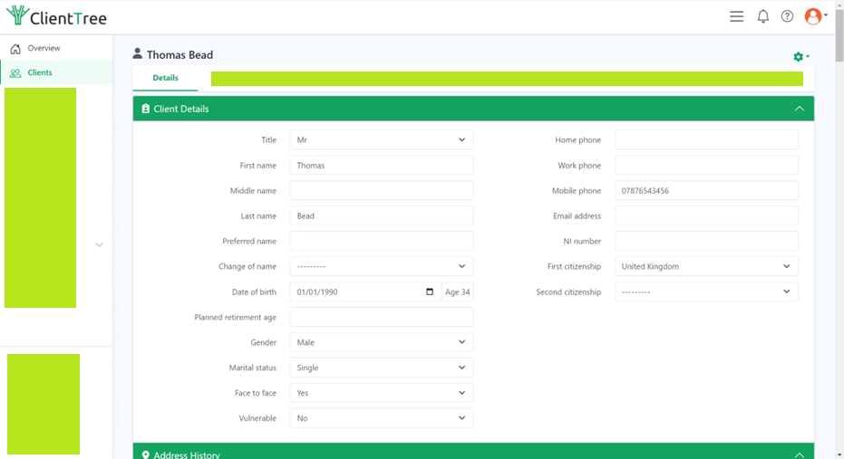 ClientTree CRM Screenshot 1