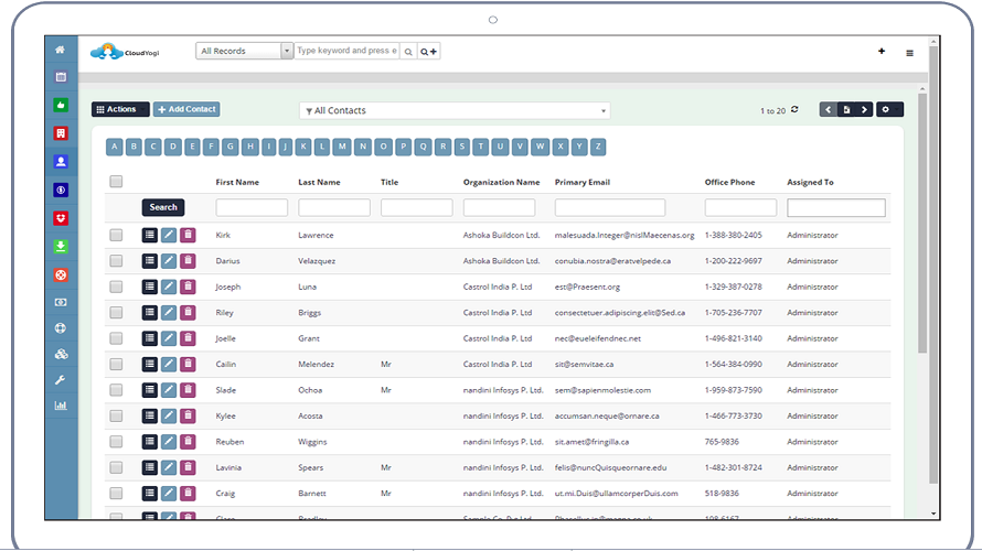 CloudYogi CRM Screenshot 1