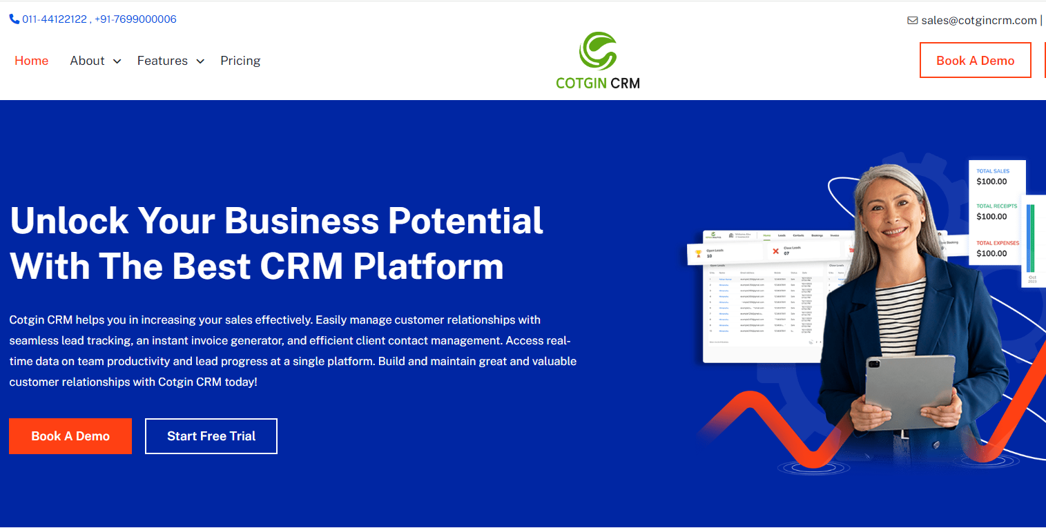 Cotgin CRM Screenshot 1
