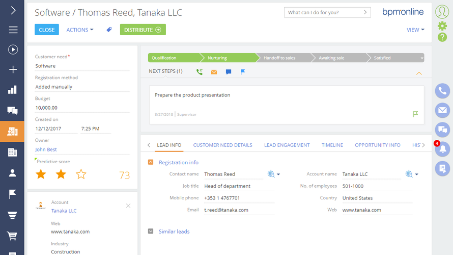 CRM Creatio Screenshot 2