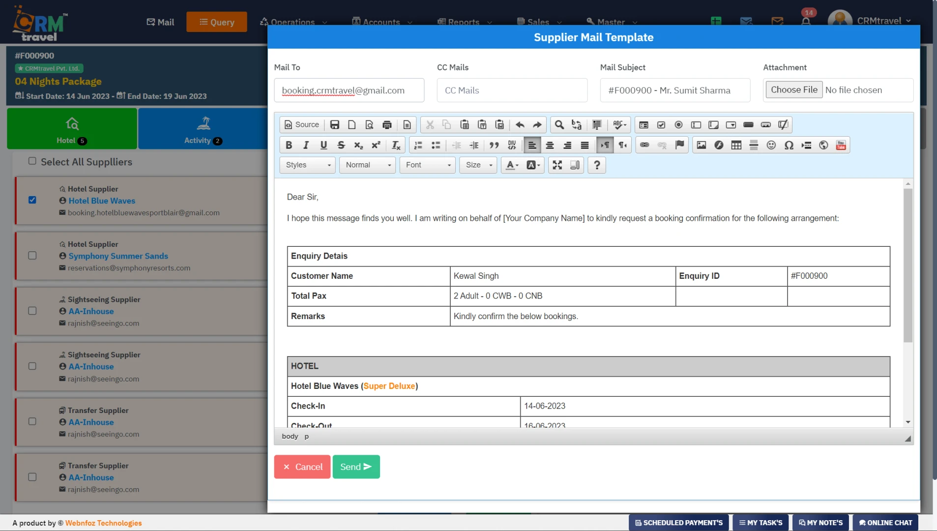 CRMtravel Screenshot 3