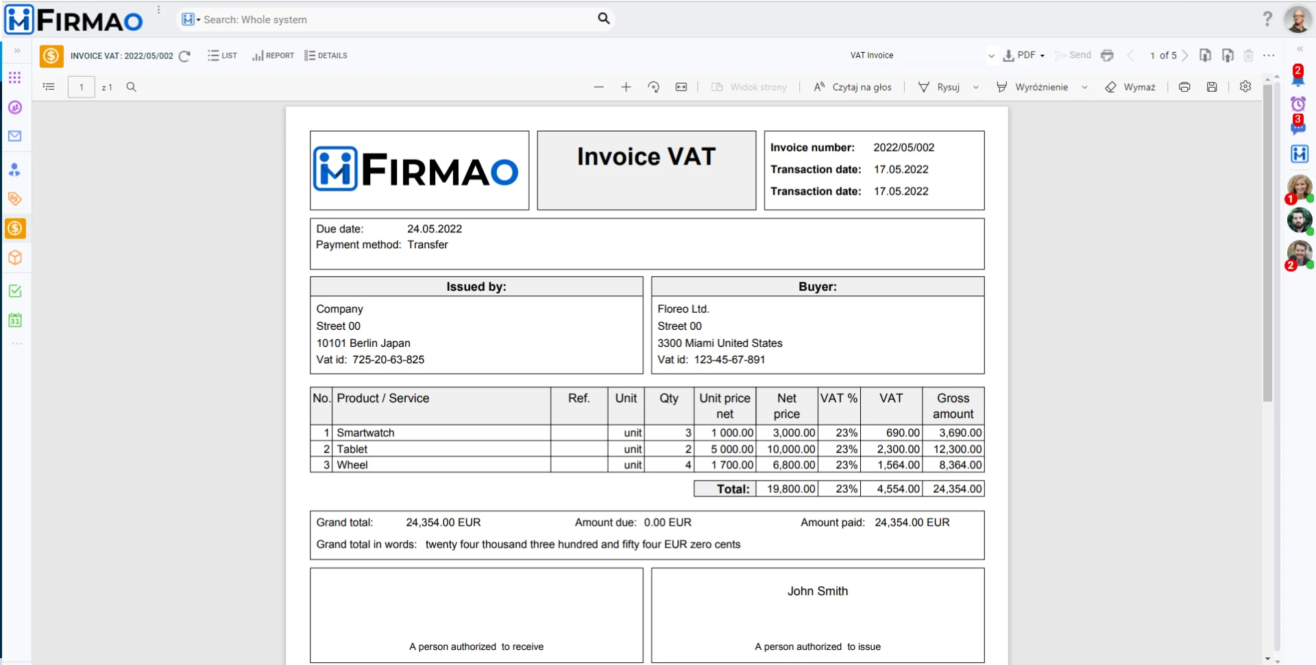 Firmao CRM Screenshot 2