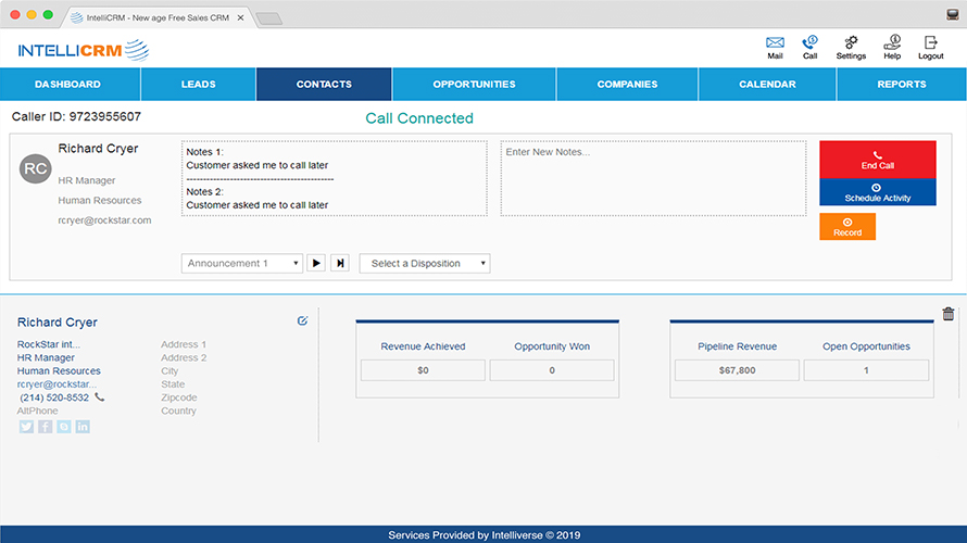 IntelliCRM Screenshot 1