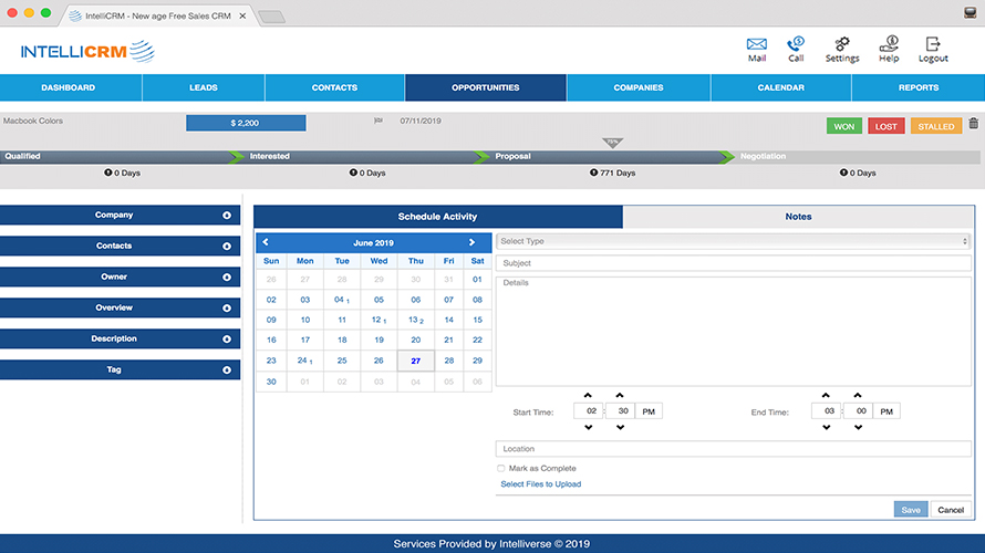 IntelliCRM Screenshot 2
