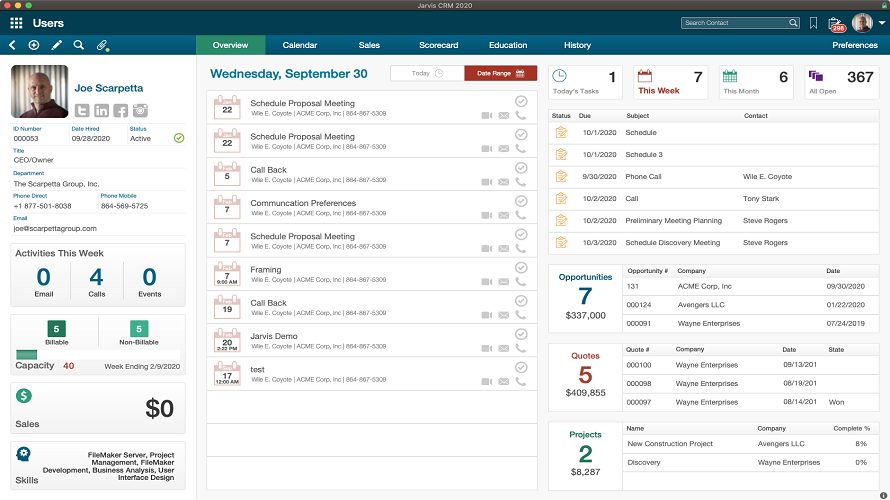 Jarvis CRM Screenshot 2