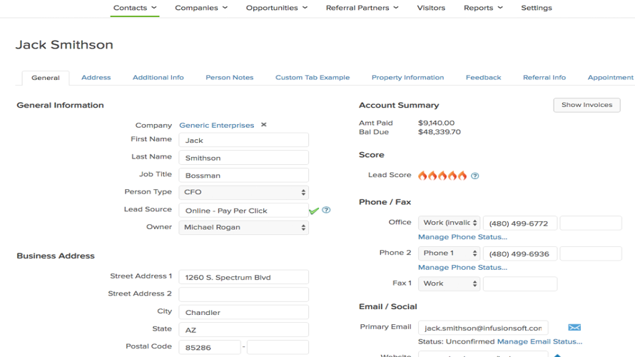Keap Screenshot 2