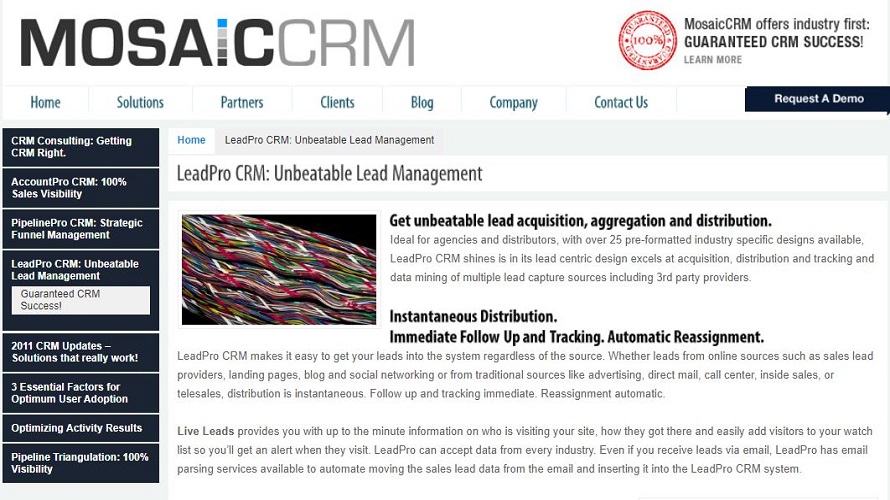 LeadPro CRM Screenshot 1