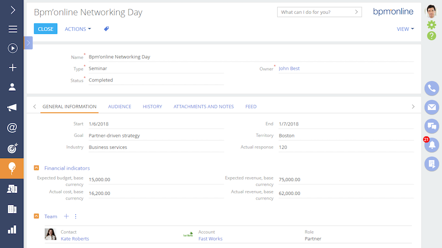 Marketing Creatio Screenshot 1
