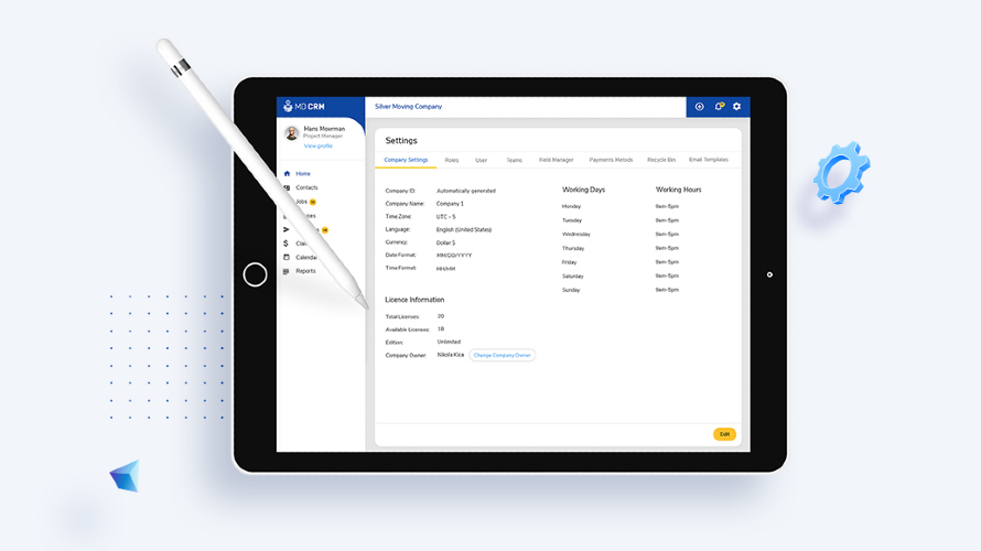 MoversTech CRM Screenshot 1