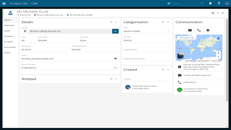 Prospect Stock-Aware CRM Screenshot 1