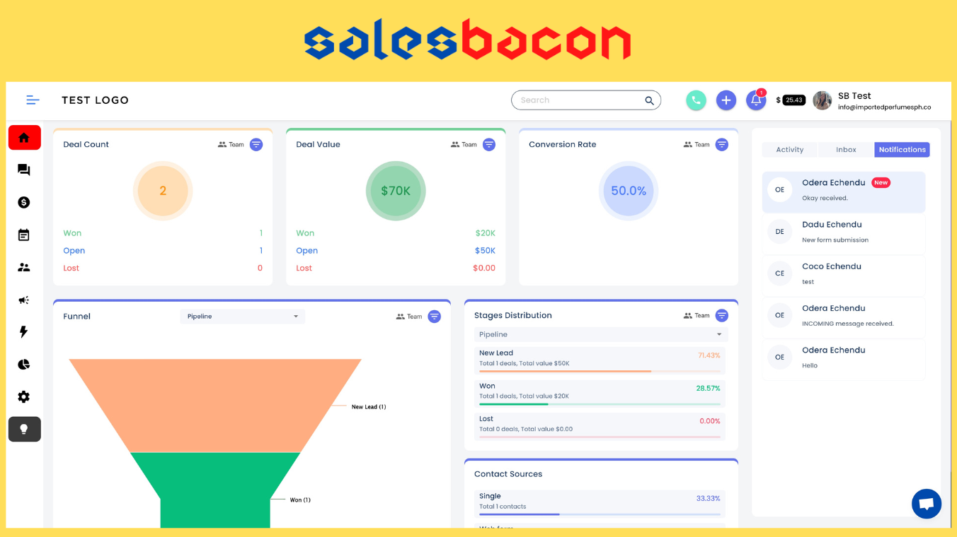 Sales Bacon Screenshot 1