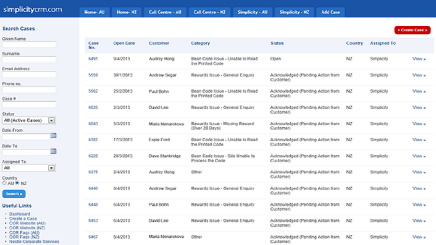 Simplicity CRM Screenshot 2