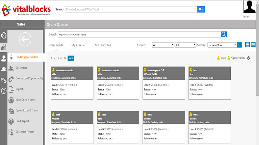 Vitalblocks CRM Screenshot 1